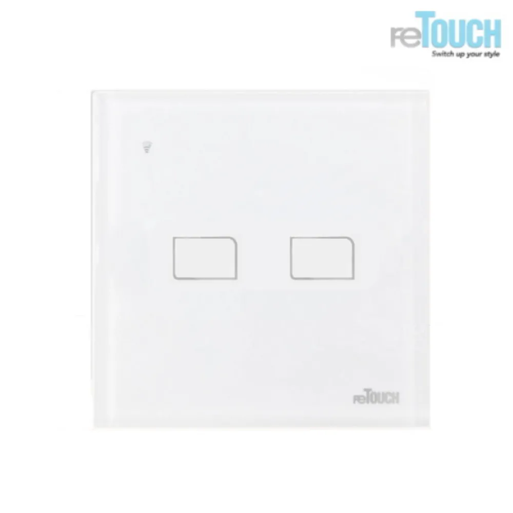 RETOUCH 2 GANG 1 WAY - ZIGBEE SWITCH ZRT02