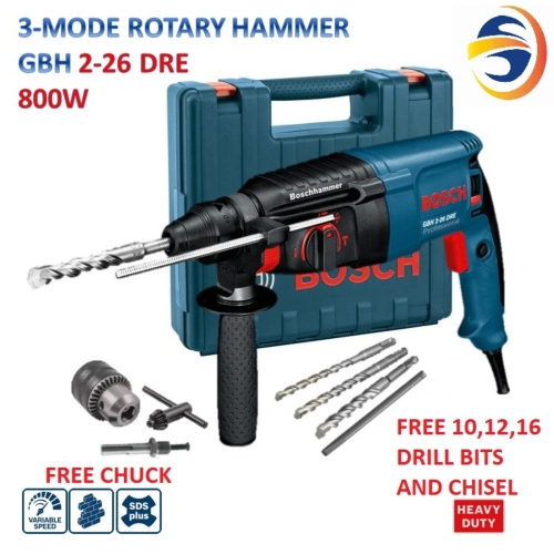 BOSCH GBH2-26DRE ROTARY HAMMER (SDS PLUS, 3 MODE, 800W)