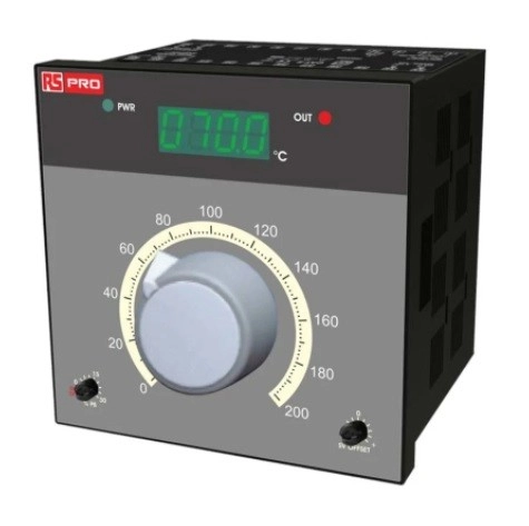  198-1176 - RS PRO On/Off Temperature Controller, 96mm 1 Input, 2 Output Analogue Relay, 230 V ac Supply Voltage