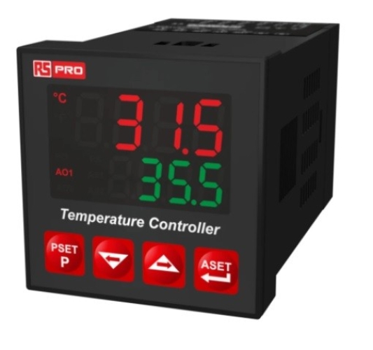 222-8141 - RS PRO DIN Rail PID Temperature Controller, 48 x 48mm 2 Input, 3 Output Relay, SSR, 100 → 240 V Supply Voltage