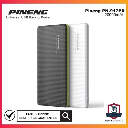 Pineng PN-917PD + QC Fast Charge Power Bank 3 Input & 3 Output Lithium Polymer Power Bank (20000mAh) PN-917