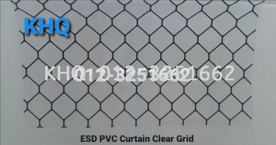 Anti-Static / ESD PVC Curtain Clear Grid Sheet
