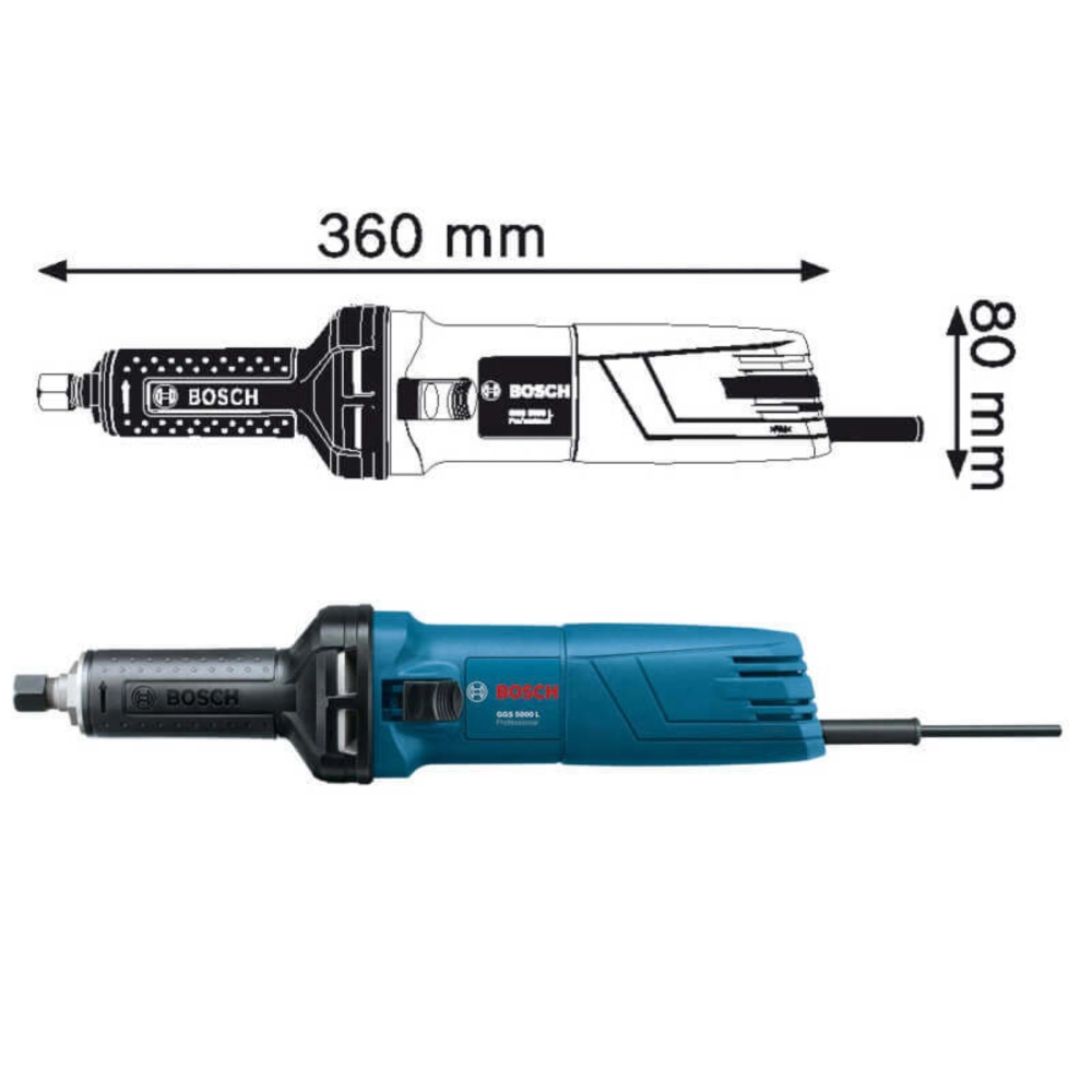 BOSCH GGS5000L STRAIGHT DIE GRINDER (1/4", 500W, 33000RPM, 1.8KG)