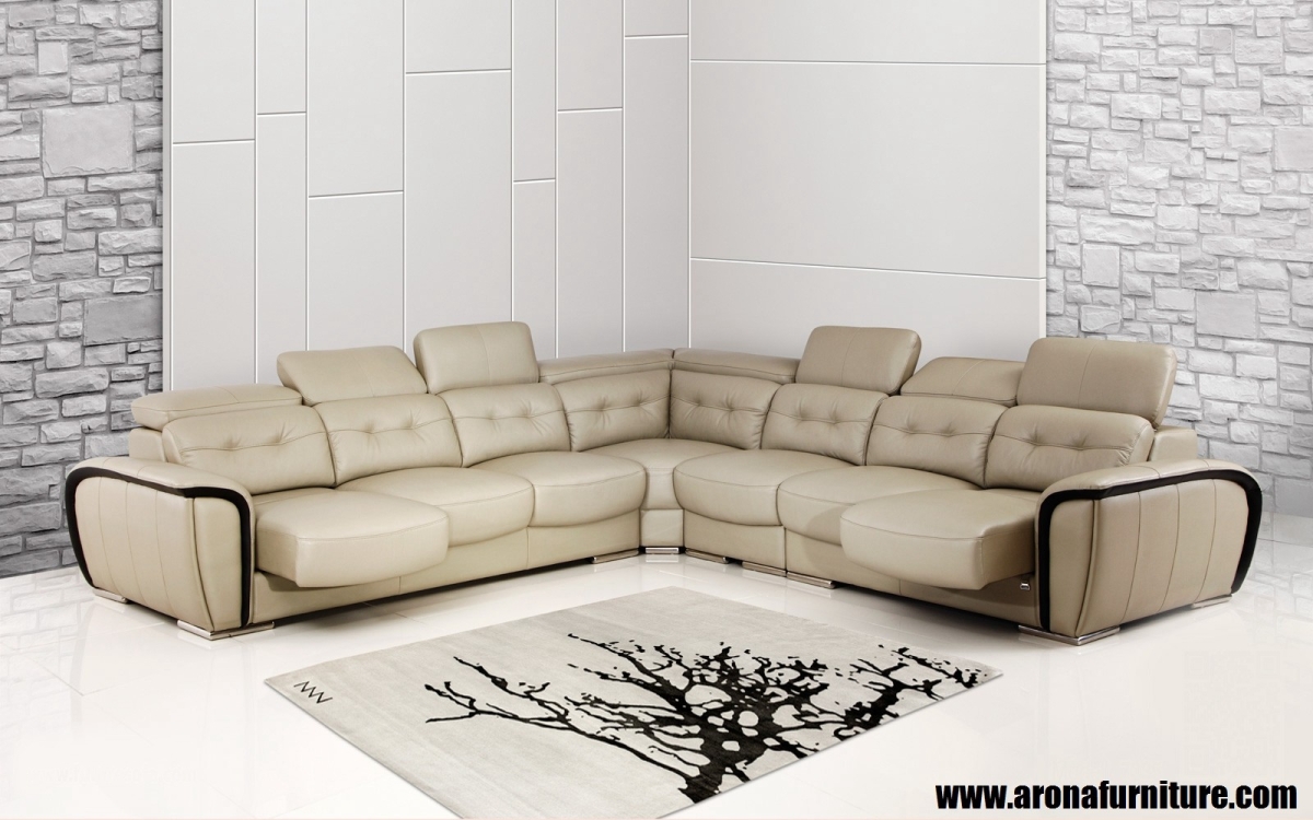 Model 7035 Sofa Kulit Corner Perabot Sofa Carta Pilihan Warna Corak |  HomeBagus - Home and Deco