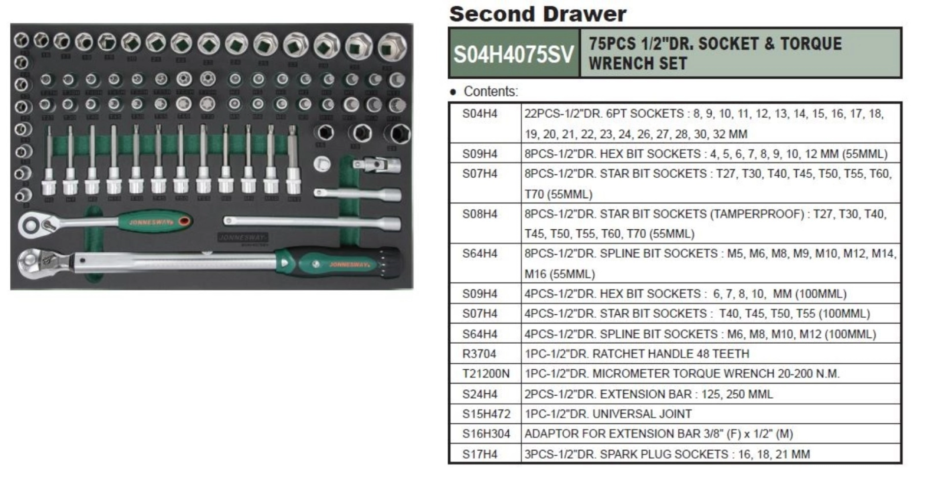 C-8DW389V Jonnesway 389PCS PROFESSIONAL MECHANIC TOOL SET W/8-DRAWER TOOL TROLLEY