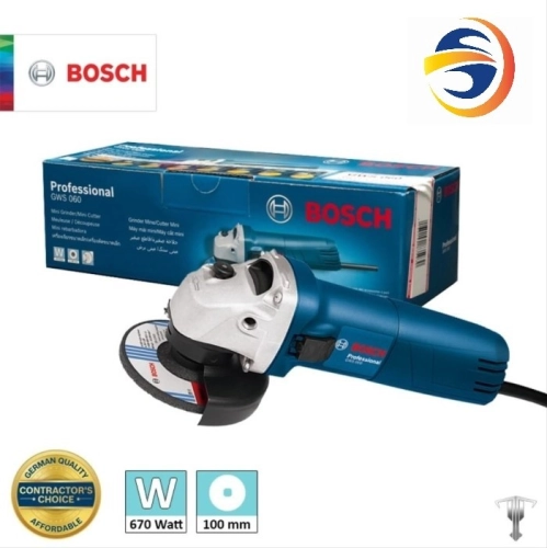 BOSCH GWS060 4" ANGLE GRINDER (670W, 12000RPM, 1.6KG)