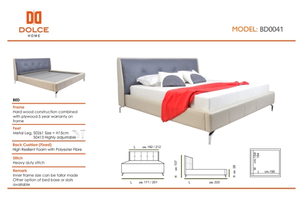 BD0041 Bed Dolce Home Melaka, Malaysia Supplier, Suppliers, Supply, Supplies | CE MAISON REPUBLIC SDN. BHD.