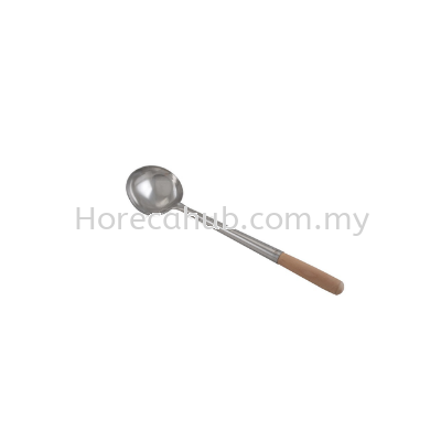 QWARE STAINLESS STEEL LADLE WITH WOODEN HANDLE QKL-02-SS 45CM KITCHEN UTENSILS Johor Bahru (JB), Malaysia Supplier, Suppliers, Supply, Supplies | HORECA HUB