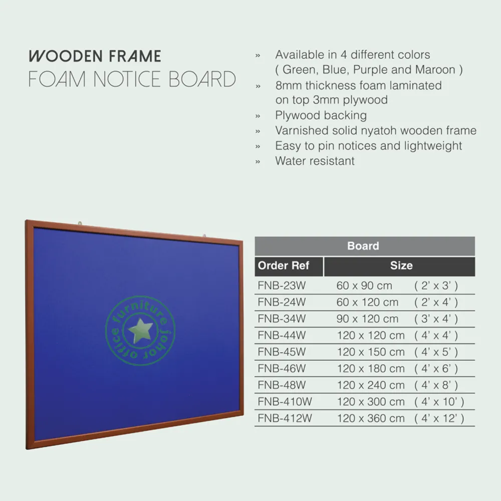 FOAM NOTICE BOARD