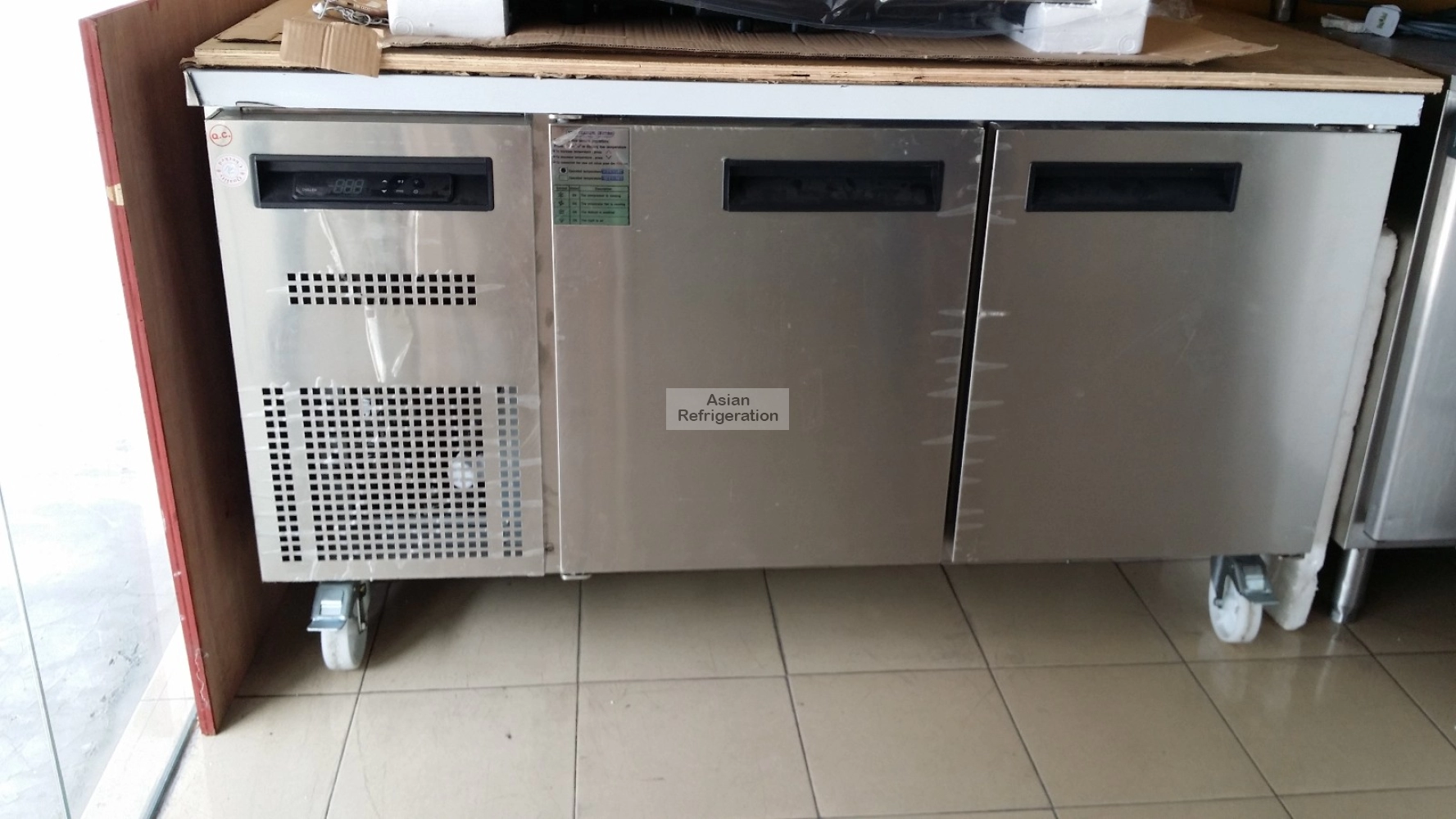 Exhibition Display Unit Japan Stainless Steel 2 Door Counter Chiller [Ready Stock]