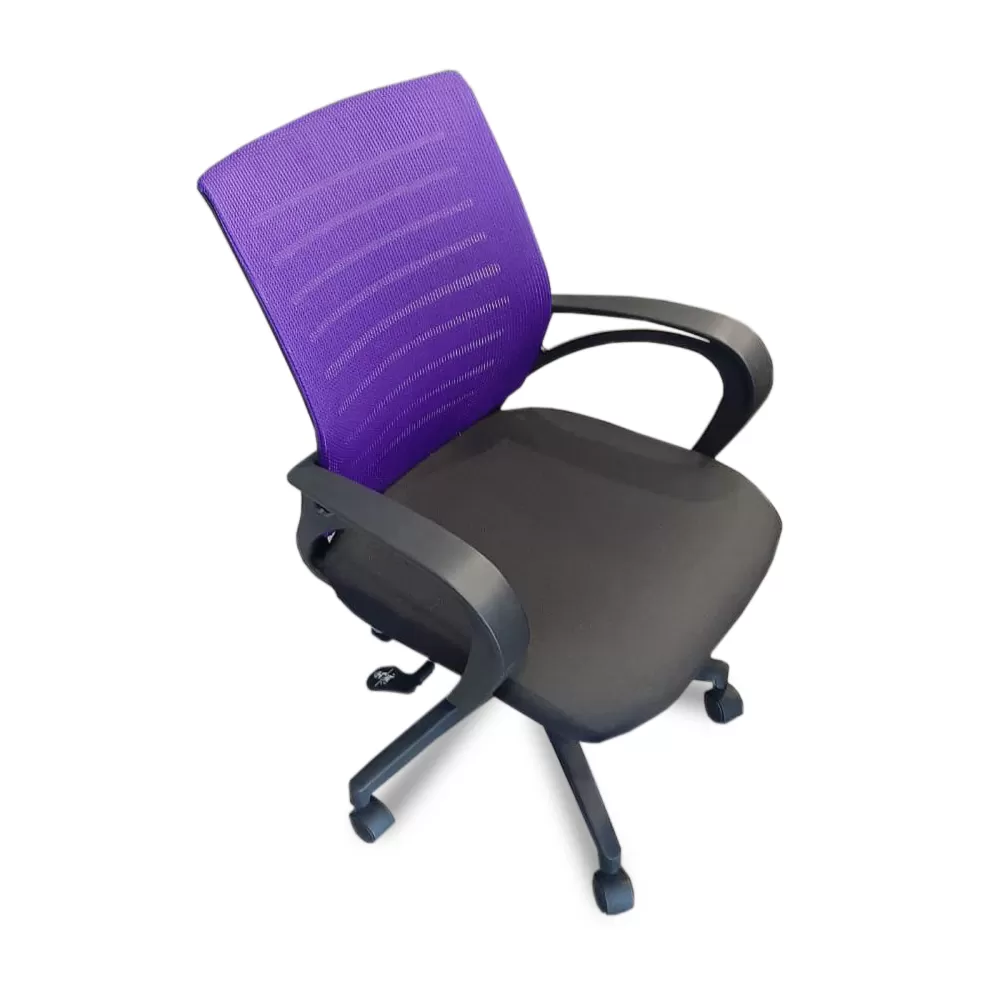 Purple Ergonomic Mesh Office Chair Penang Black Frame Designer Breathable Mesh Back Swivel Task Office Chair with Arms