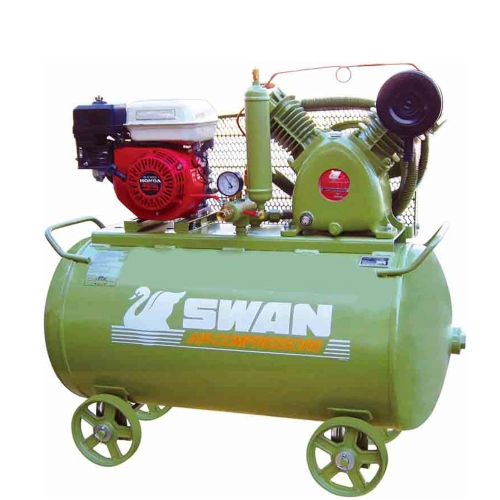 SWAN 2-STAGE HVU-203E ENGINE DRIVEN AIR COMPRESSOR (PETROL) - 175 LIT. OR 237 LIT. TANK