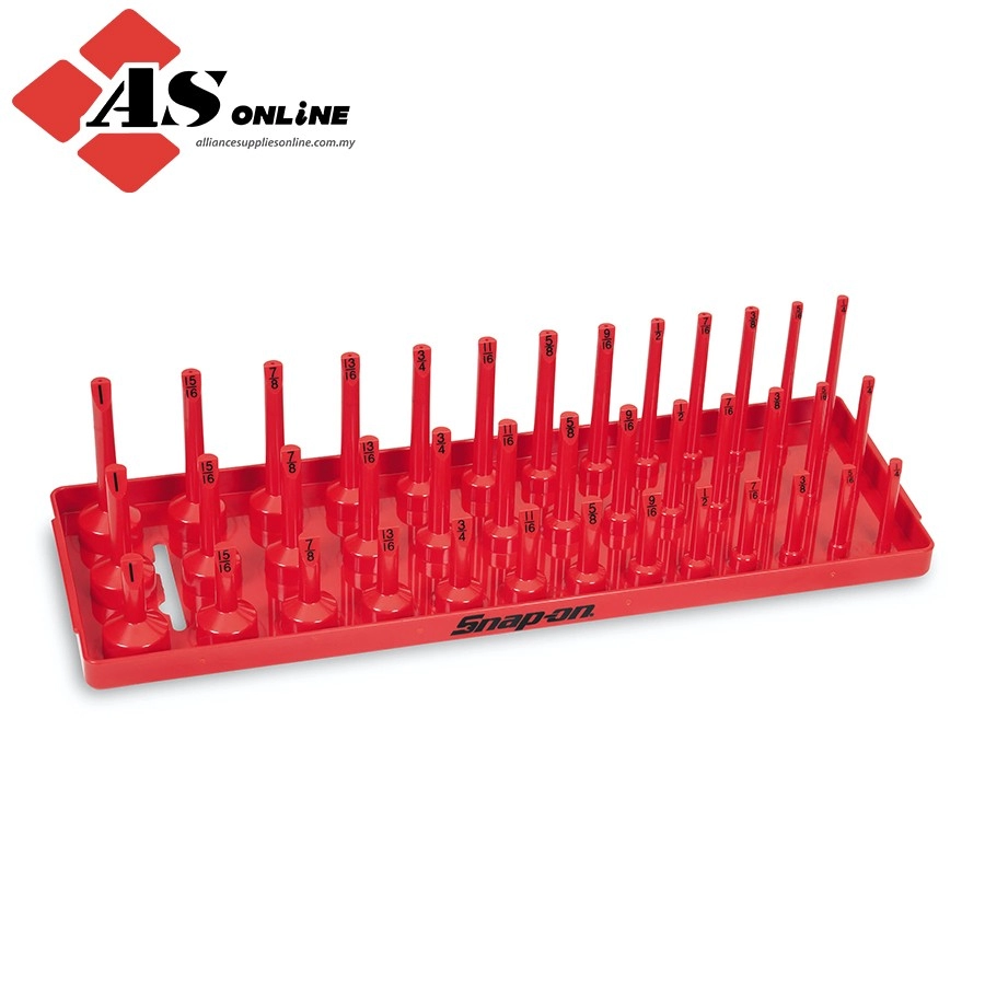 SNAP-ON 3/8" SAE Post 3-Row Socket Tray (Snap-on Red) / Model: KA383FRRD