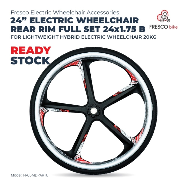 24 Electric Wheelchair Rear Rim Full Set 24x1.75 B Spare Part Wheelchair - Fresco Bike Kuala Lumpur, KL, Malaysia Supply, Supplier, Suppliers | Fresco Cocoa Supply PLT