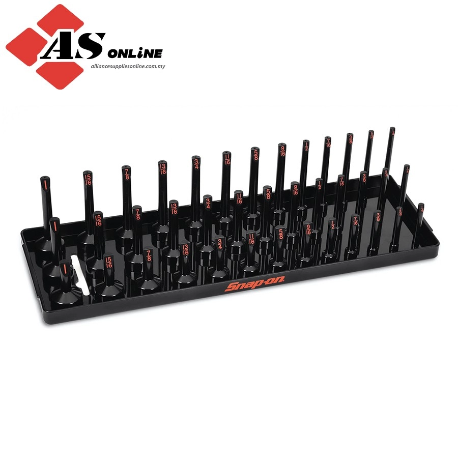 SNAP-ON 3/8" SAE Post 3-Row Socket Tray (Gloss Black) / Model: KA383FRBK