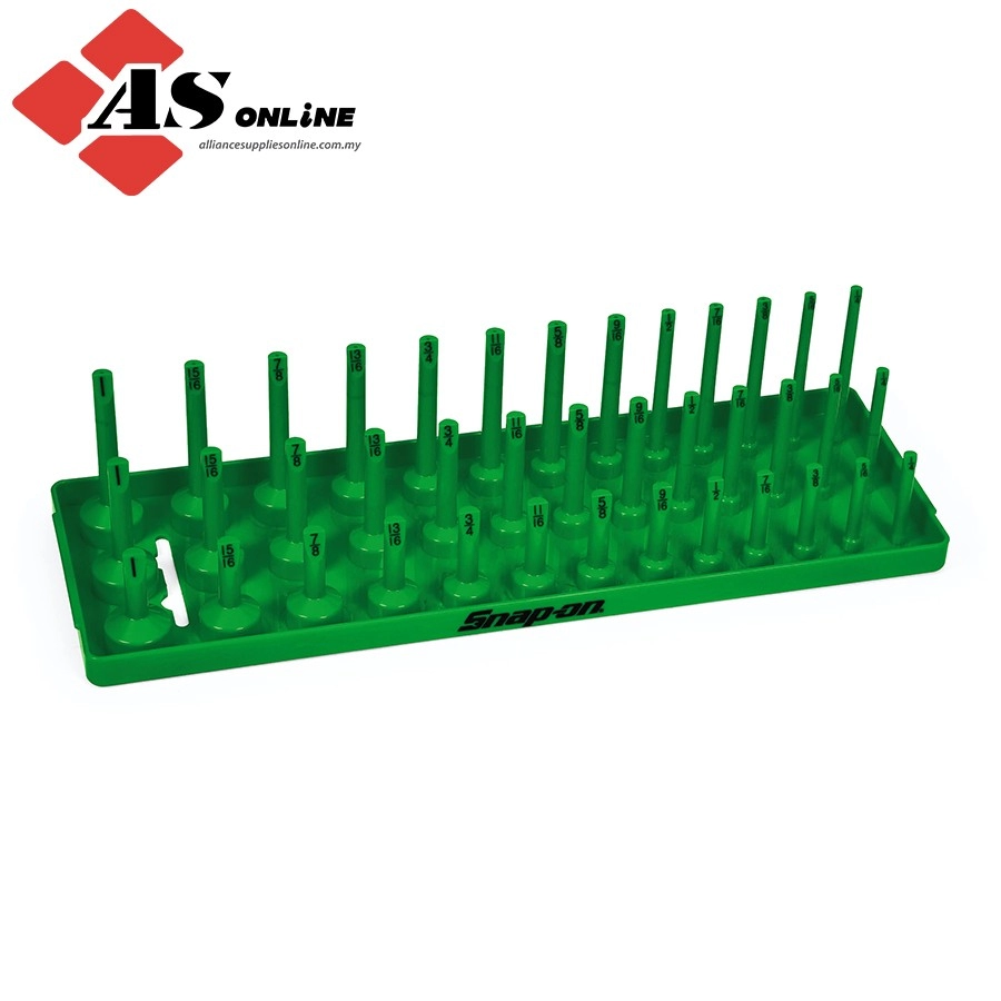 SNAP-ON 3/8" SAE Post 3-Row Socket Tray (Extreme Green) / Model: KA383FRGN