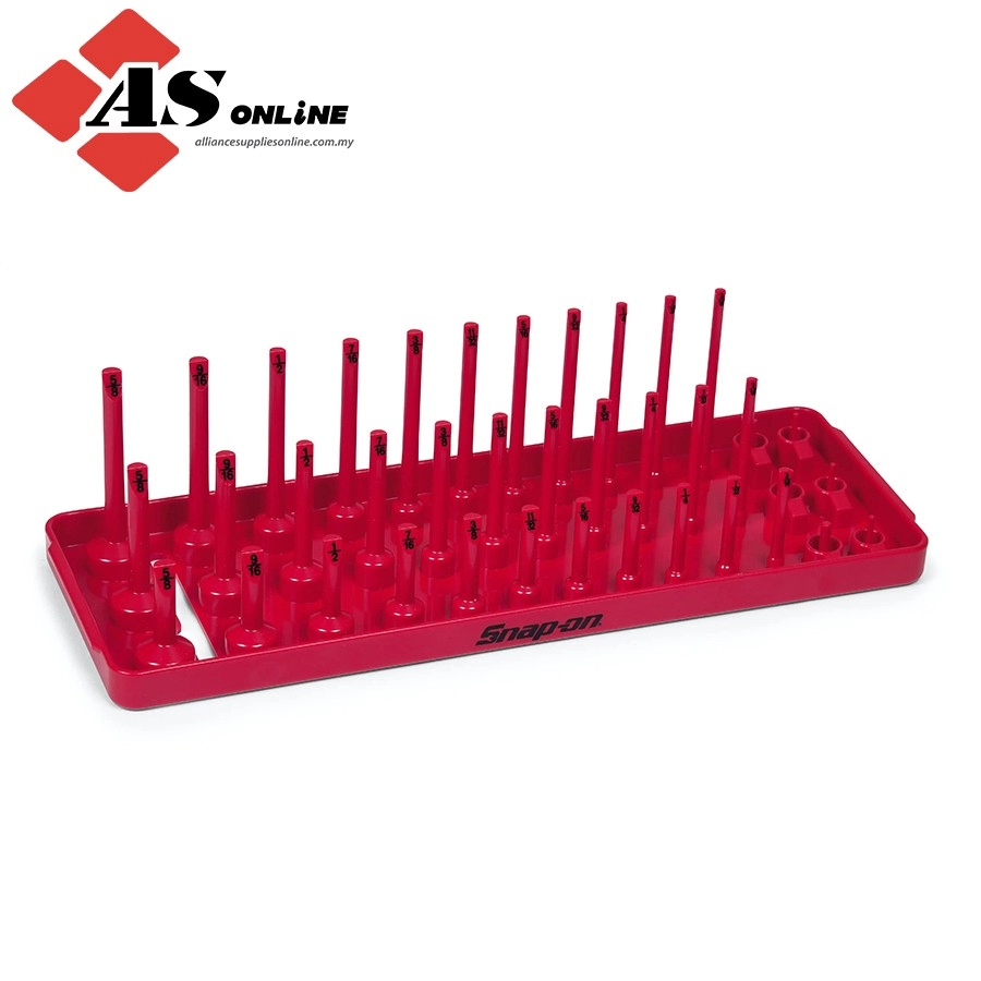SNAP-ON 1/4" SAE Post 3-Row Socket Tray (Snap-on Red) / Model: KA143FRRD