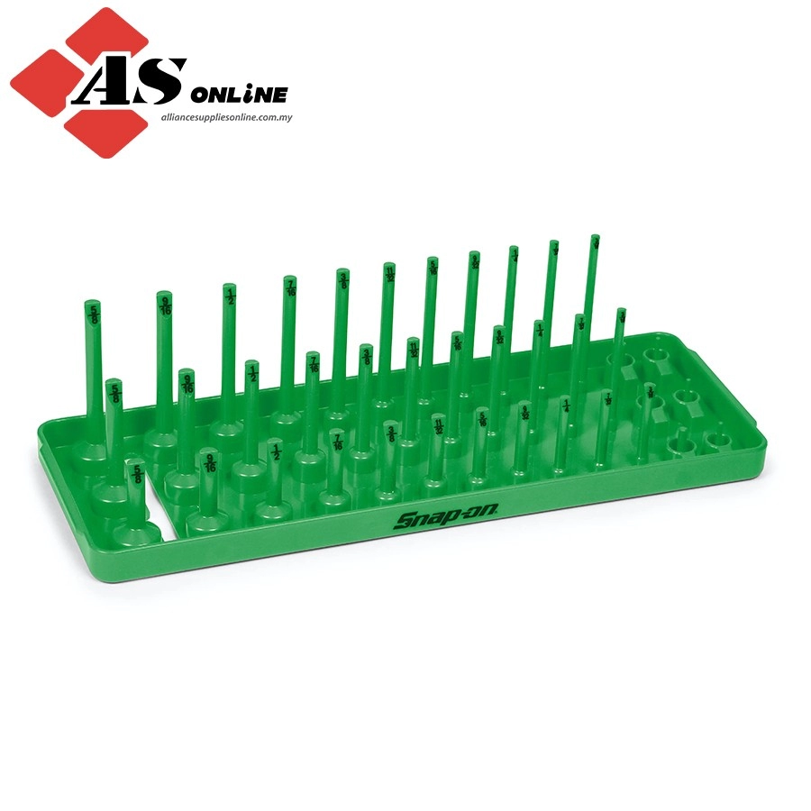 SNAP-ON 1/4" SAE Post 3-Row Socket Tray (Extreme Green) / Model: KA143FRGN
