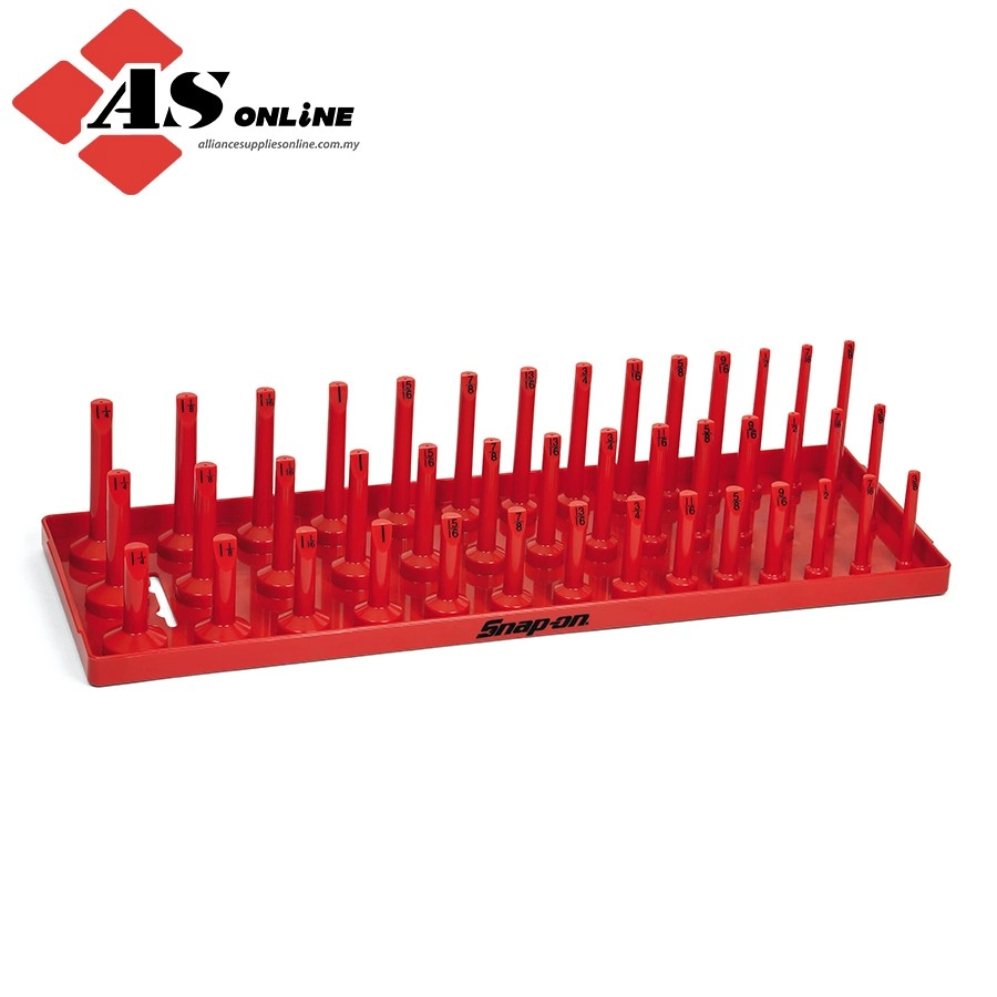 SNAP-ON 1/2" 3-Row Post-Style Socket Tray (Snap-on Red) / Model: KA123FRRD