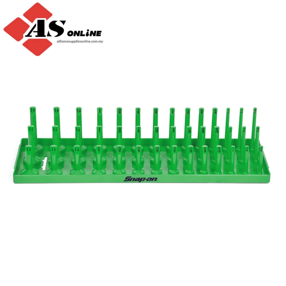SNAP-ON 1/2" 3-Row Post-Style Socket Tray (Green) / Model: KA123FRGN
