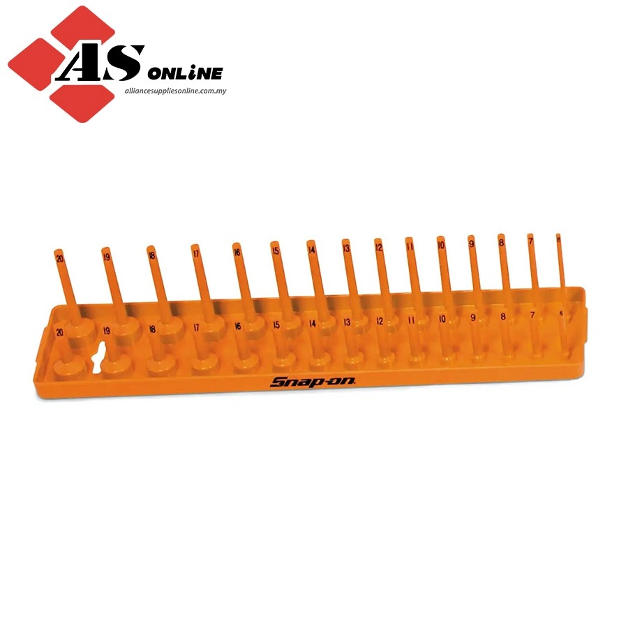 SNAP-ON 3/8" Metric Post Socket Tray (Electric Orange) / Model: KA38METOR