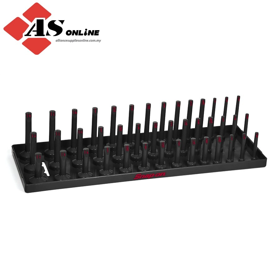 SNAP-ON 1/2" 3-Row Post-Style Socket Tray (Black) / Model: KA123FRBK