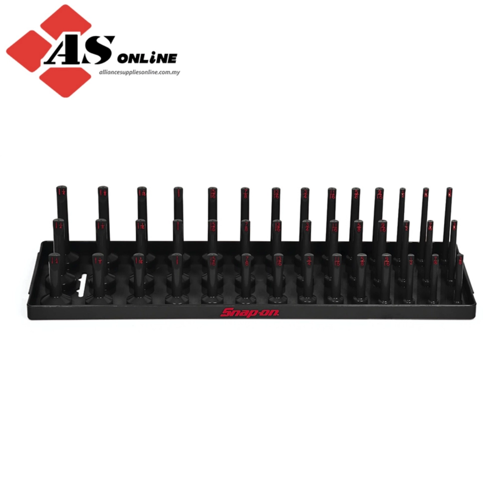 SNAP-ON 1/2" 3-Row Post-Style Socket Tray (Black) / Model: KA123FRBK