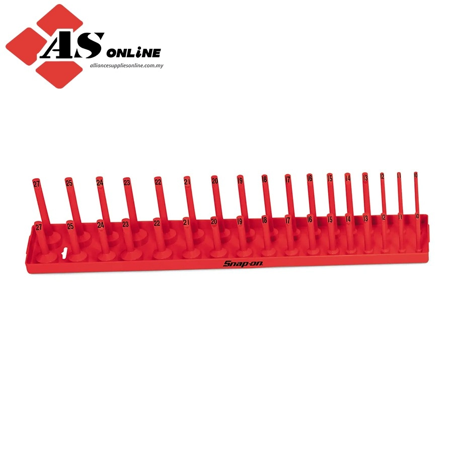 SNAP-ON 1/2" Metric Post Socket Tray (Snap-on Red) / Model: KA12METRD