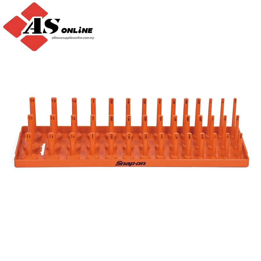 SNAP-ON 1/2" 3-Row Post-Style Socket Tray (Orange) / Model: KA123FROR