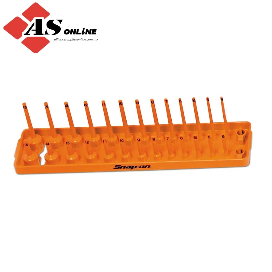 SNAP-ON 1/4" Metric Post Socket Tray (Electric Orange) / Model: KA14METOR