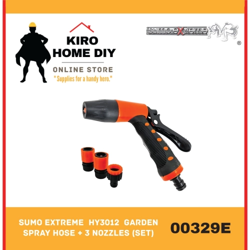 SUMO EXTREME  HY3012  Multifunctional Garden Spray Hose + 3 Nozzles (Set) - 00329E