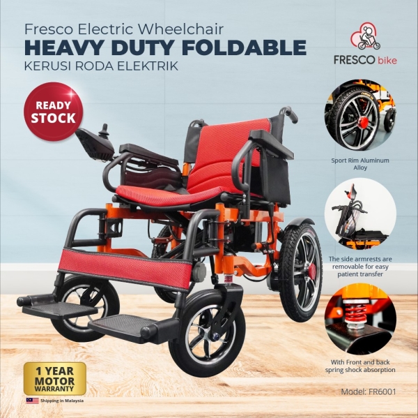 Electric Wheelchair Heavy Duty Foldable with Lead-Acid Battery Electric Wheelchair Wheelchair - Fresco Bike Kuala Lumpur, KL, Malaysia Supply, Supplier, Suppliers | Fresco Cocoa Supply PLT