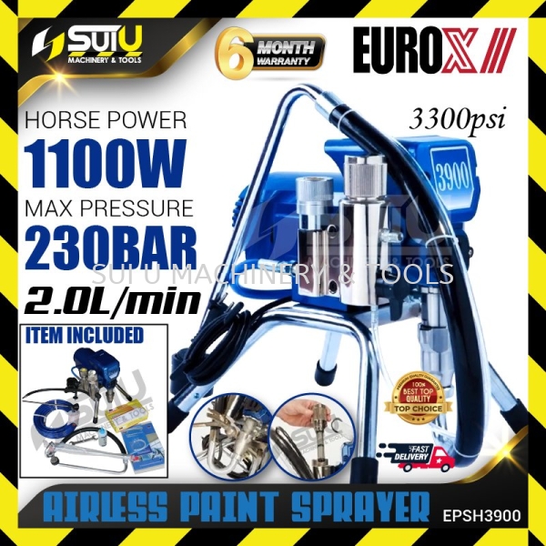 EUROX EPSH3900 230Bar Airless Paint Sprayer 1100W Airless Paint Sprayer Kuala Lumpur (KL), Malaysia, Selangor, Setapak Supplier, Suppliers, Supply, Supplies | Sui U Machinery & Tools (M) Sdn Bhd