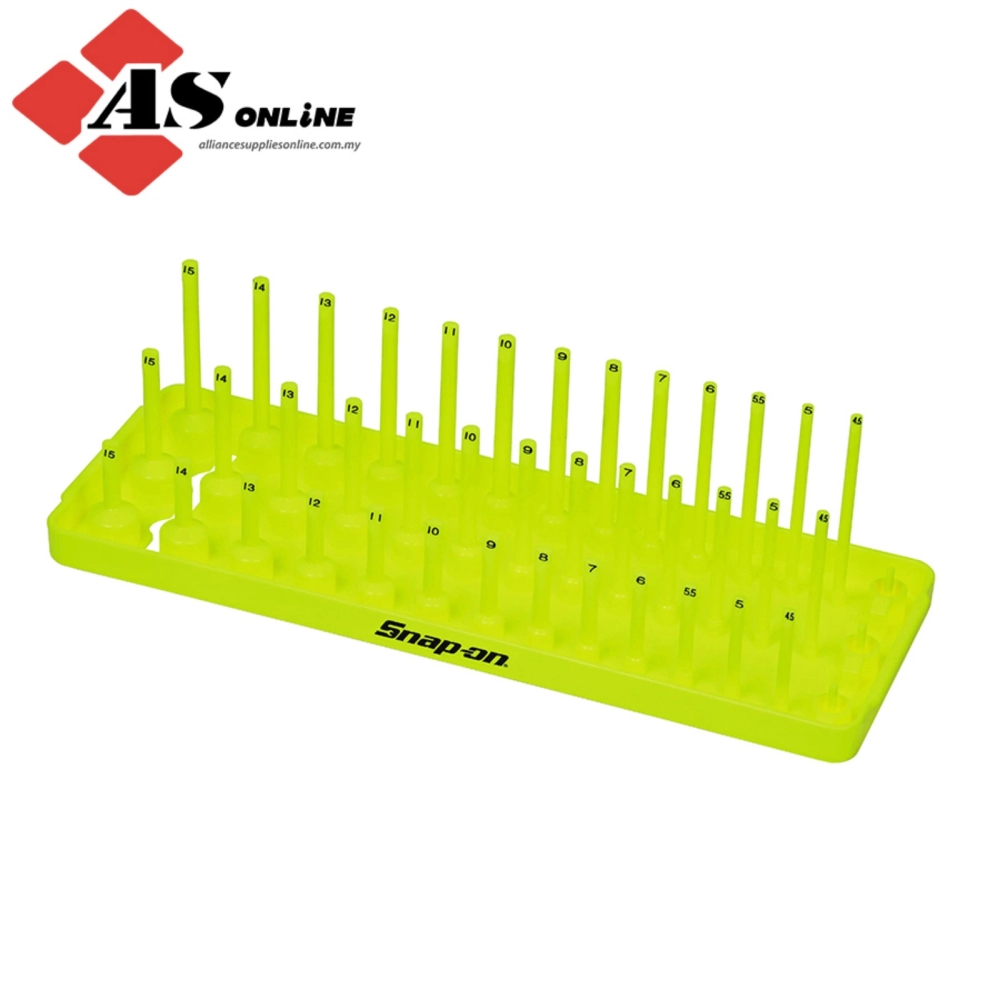 SNAP-ON 1/4" Metric Post 3-Row Socket Tray (Hi-Viz) / Model: KA143METVZ