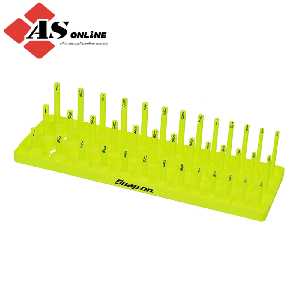 SNAP-ON 3/8" SAE Post 3-Row Socket Tray (Hi-Viz) / Model: KA383FRVZ