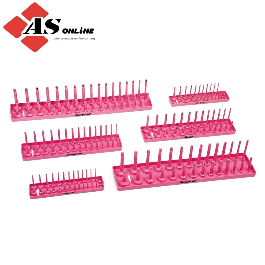 SNAP-ON 6 pc 2-Row SAE/ Metric Post Socket Tray Set (All Drive Sizes) / Model: KAHNSX6PK
