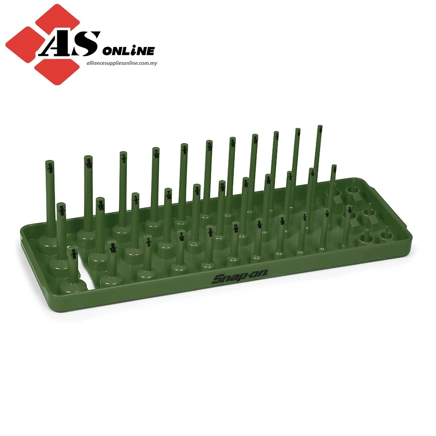 SNAP-ON 1/4" Metric Post 3-Row Socket Tray (Combat Green) / Model: KA143METCG