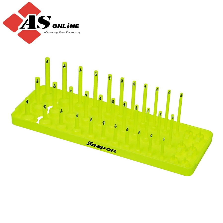 SNAP-ON 1/4" SAE Post 3-Row Socket Tray (Hi-Viz) / Model: KA143FRVZ