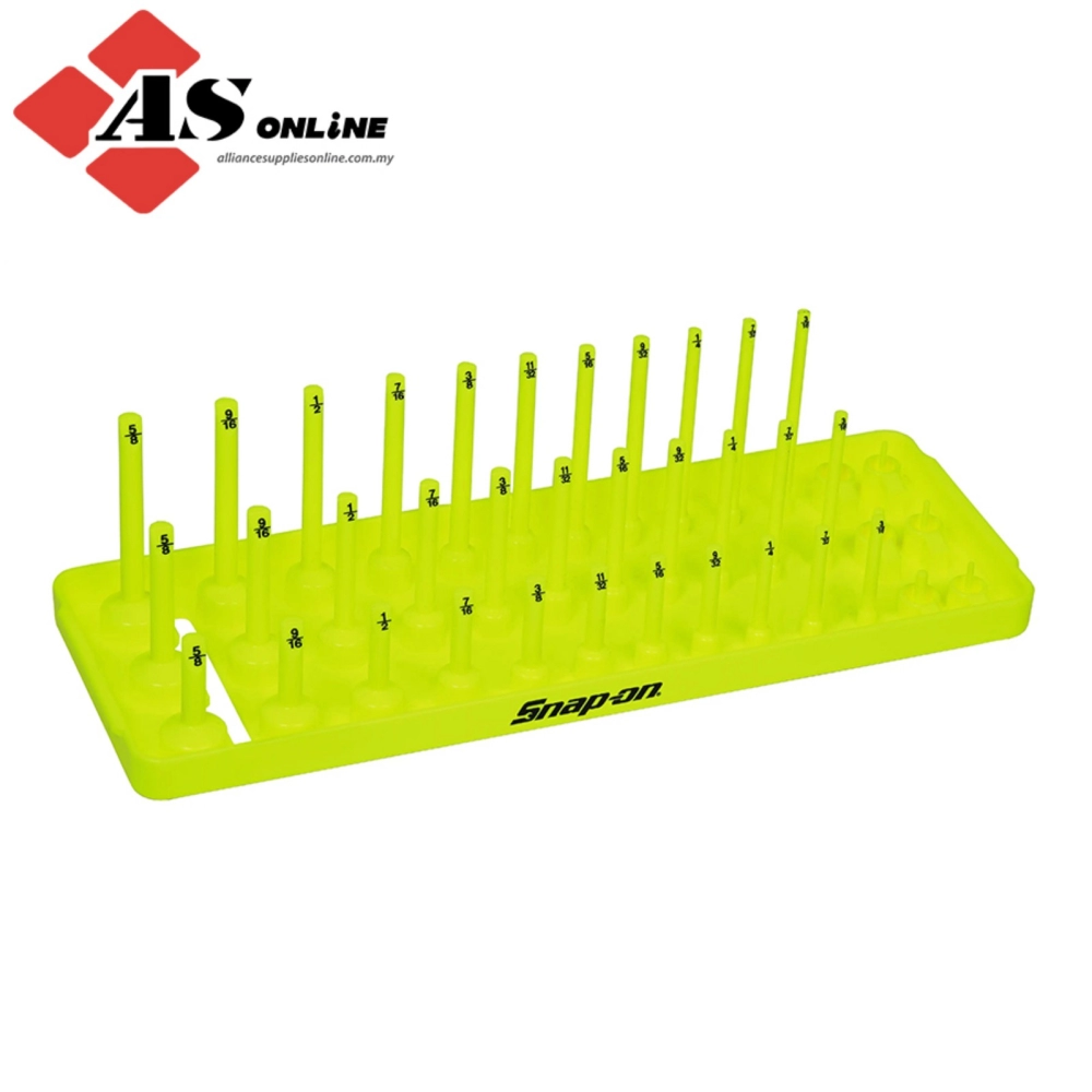 SNAP-ON 1/4" SAE Post 3-Row Socket Tray (Hi-Viz) / Model: KA143FRVZ
