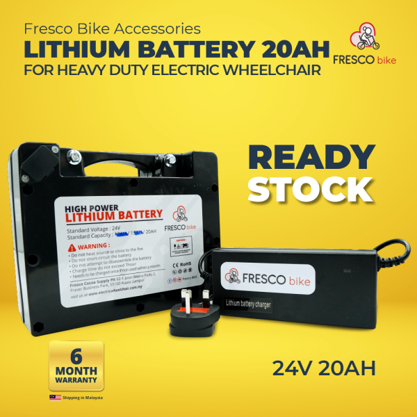 Battery Lithium 24V20AH Electric Wheelchair Battery Replacement Best Wheelchair Spare Part Wheelchair - Fresco Bike Kuala Lumpur, KL, Malaysia Supply, Supplier, Suppliers | Fresco Cocoa Supply PLT