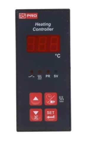  875-1264 - RS PRO 1/16 DIN On/Off Temperature Controller, 35 x 77mm 1 Input, 1 Output SSR, 230 V ac Supply Voltage