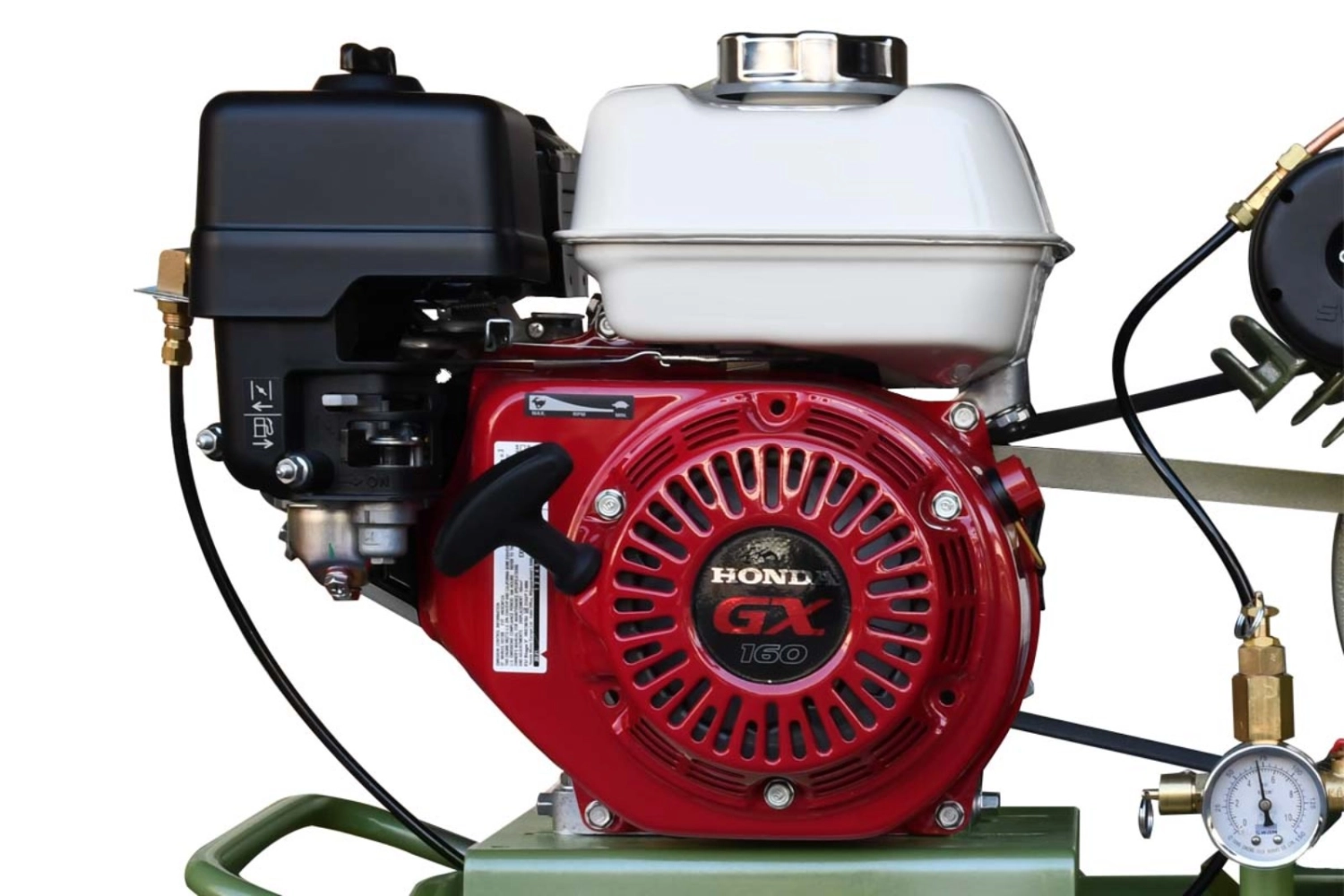 SWAN 2-STAGE HVU-203E ENGINE DRIVEN AIR COMPRESSOR (PETROL) - 175 LIT. OR 237 LIT. TANK