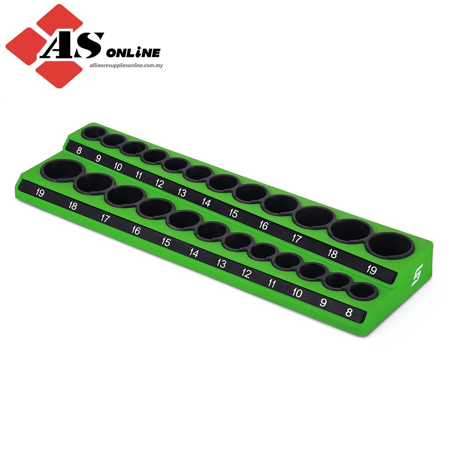 SNAP-ON 3/8" Drive Metric/ SAE Magnetic Socket Holder (Green) / Model: 38MSKTHGRN