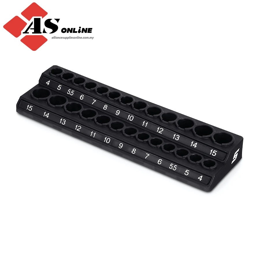 SNAP-ON 1/4" Drive Metric/ SAE Magnetic Socket Holder (Black) / Model: 14MSKTHBLK