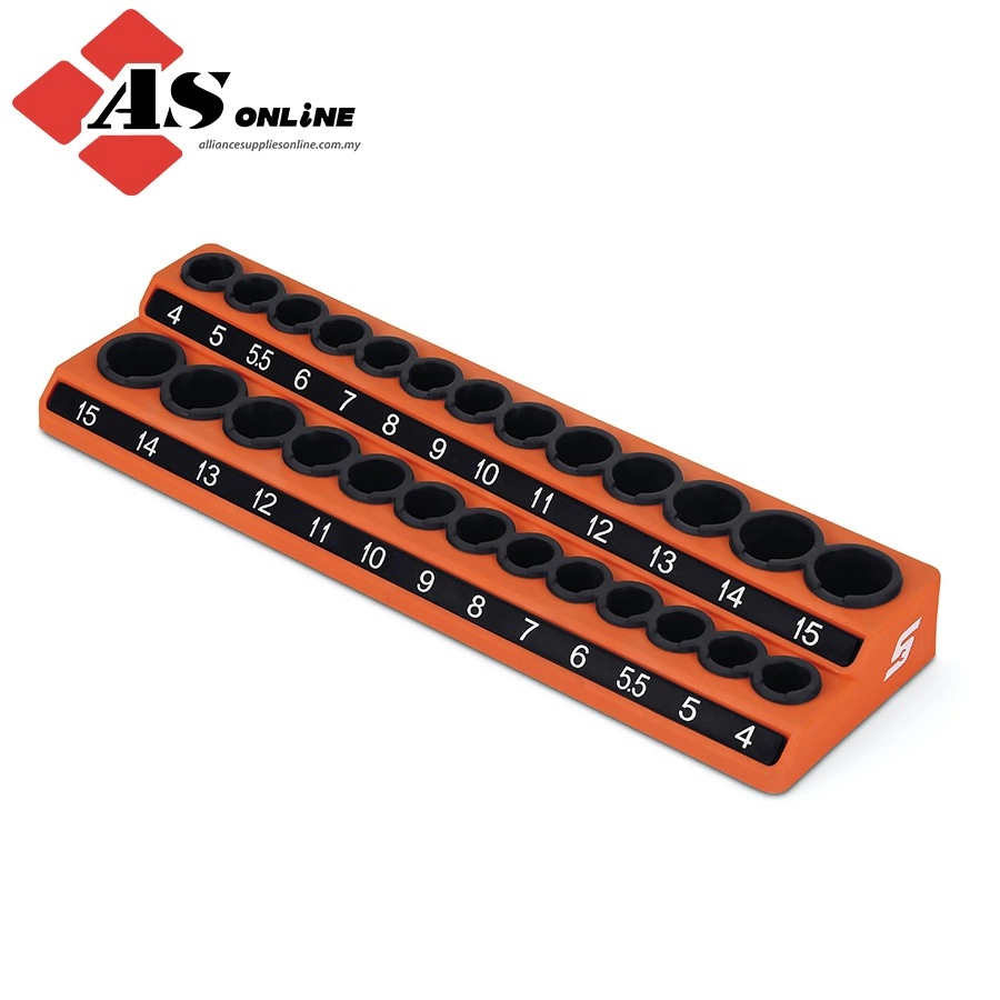 SNAP-ON 1/4" Drive Metric/ SAE Magnetic Socket Holder (Orange) / Model: 14MSKTHORG