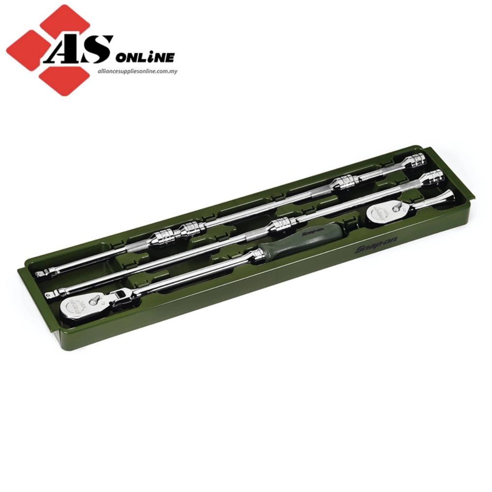 SNAP-ON 3/8" Drive Extension and Ratchet Holder/ Organizer (Combat Green) / Model: KAEXT38CG