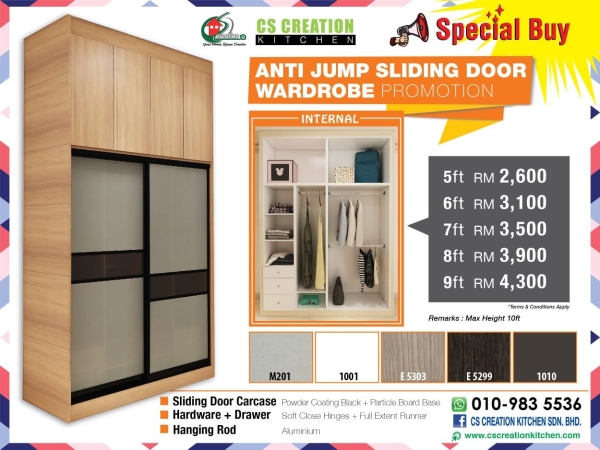 Promotion Wardrobe 2022 Sliding Wardrobe Wardrobe Malaysia, Selangor, Kuala Lumpur (KL), Negeri Sembilan, Kajang, Nilai Manufacturer, Supplier, Supply, Supplies | CS Creation Kitchen Sdn Bhd