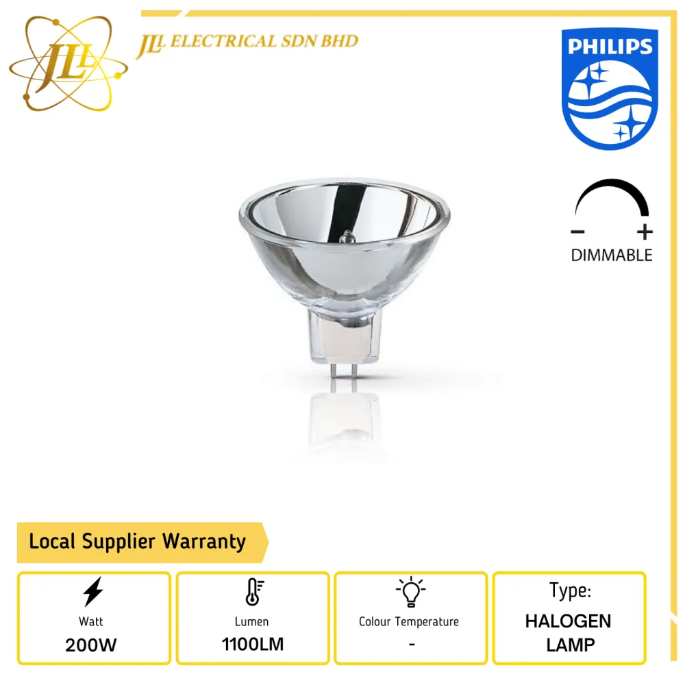 PHILIPS 13164 EJL 200W 24V MR16 GX5.3 HALOGEN LAMP 923921120594