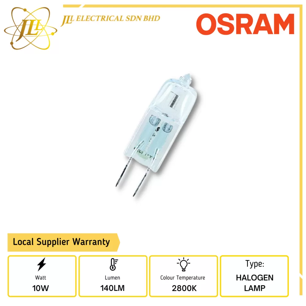 OSRAM 64415 10W 12V 140LM 2800K G4 HALOGEN LAMP Kuala Lumpur (KL),  Selangor, Malaysia Supplier, Supply, Supplies, Distributor | JLL Electrical  Sdn Bhd
