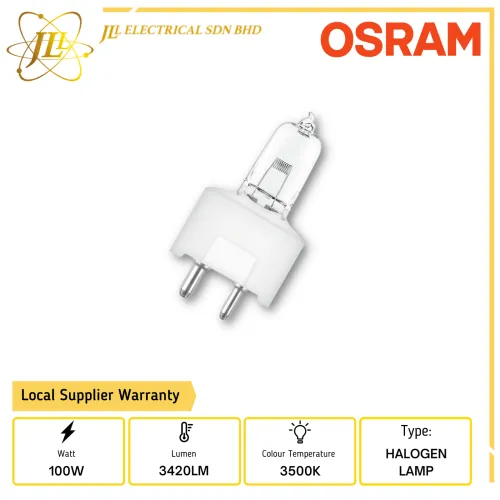 OSRAM 64628 100W 12V 3420LM 3500K GY9.5 HALOGEN LAMP